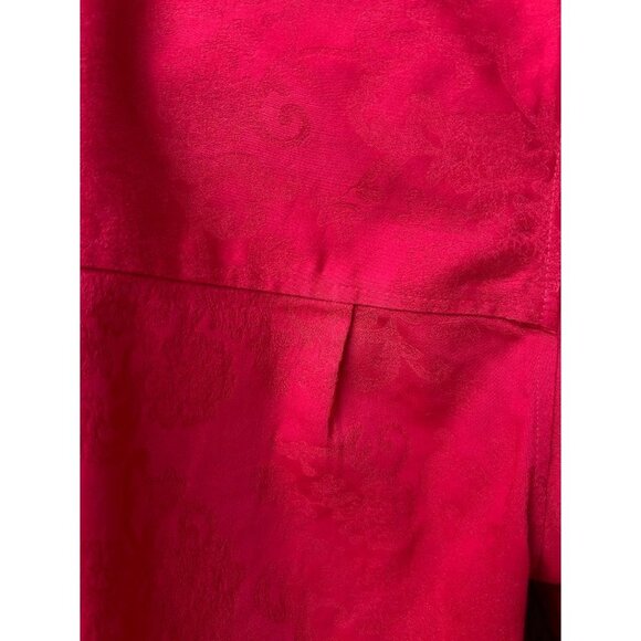 Chico's Red Long Sleeve Button-Up Shirt Size‎ 6 Cotton & Polyester Blend - Picture 5 of 7